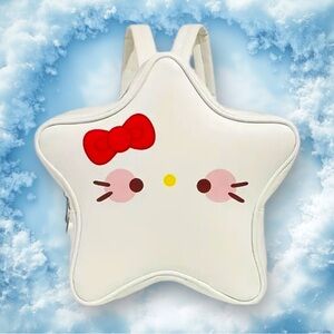 🆕 Hello Kitty Star-Shaped Backpack - Y2K Style, Large Capacity Travel Bag